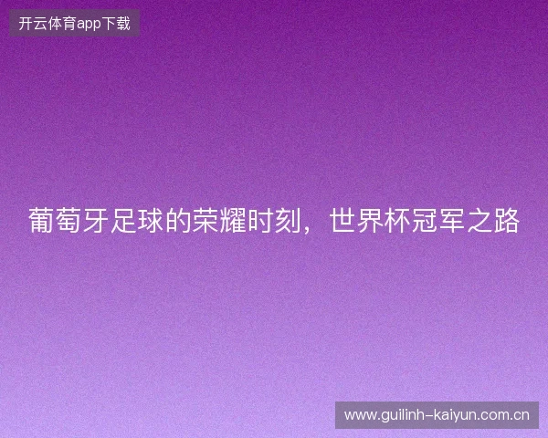葡萄牙足球的荣耀时刻，世界杯冠军之路